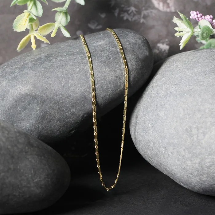 14k Yellow Gold Lumina Pendant Chain 10mm MayaMila Necklaces