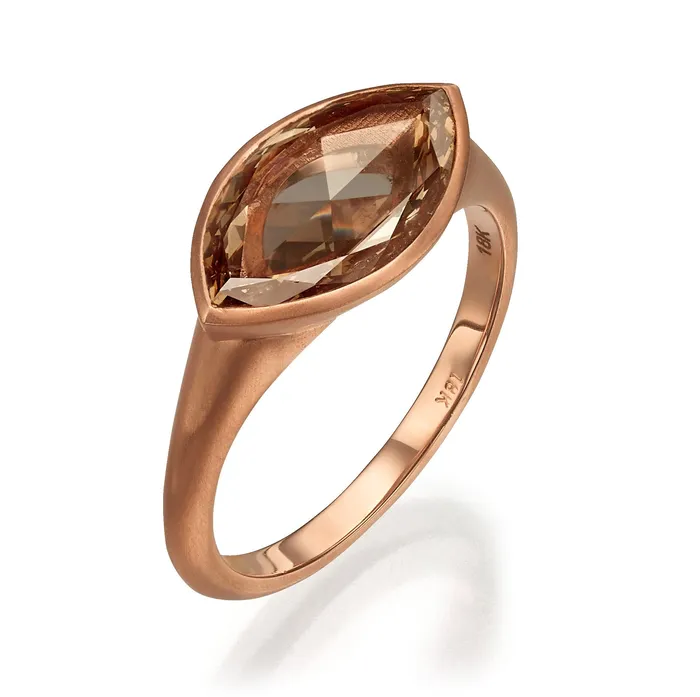 Brown OldMine Marquise Fancy Ring The Private Room Fine Jewelry Rings