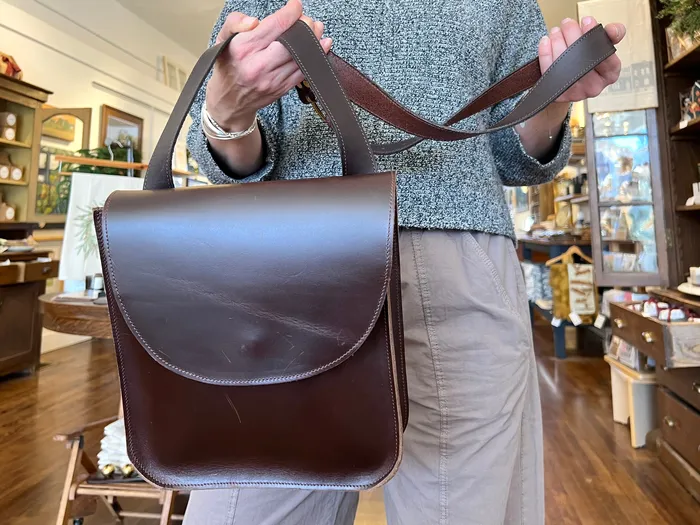 Dani Shoulder Bag Dark Brown Sole Survivor Leather Consignment Earrings