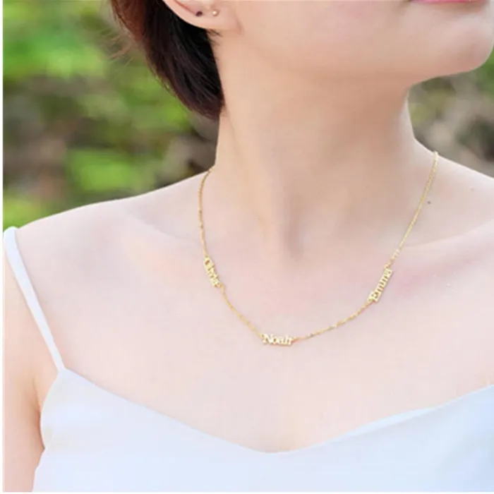 JustDuaIt Necklaces Multiple Name Necklace