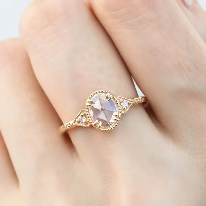 Rings Envero Jewelry Agatha Ring Oval Rose Cut Diamond Rings Envero Jewelry Agatha Ring Oval Rose Cut Diamond