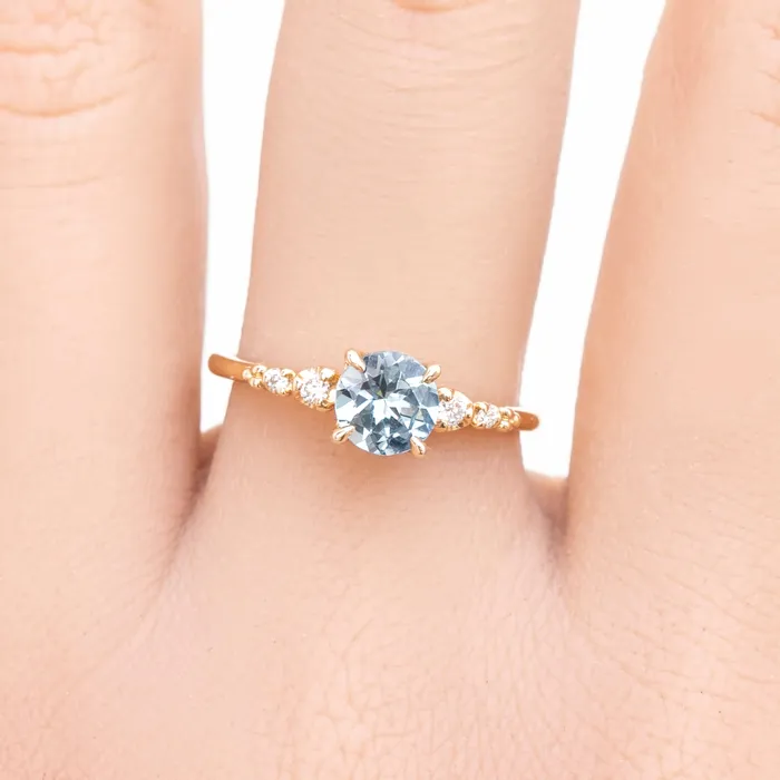 Rings Estel Fleur Four Prongs Ring 101ct Light Blue Montana Sapphire 14k Yellow Gold One of a kind Envero Jewelry Rings Estel Fleur Four Prongs Ring 101ct Light Blue Montana Sapphire 14k Yellow Gold One of a kind Envero Jewelry
