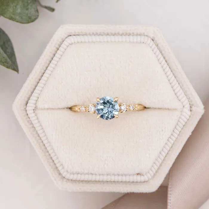 Rings Estel Fleur Four Prongs Ring 101ct Light Blue Montana Sapphire 14k Yellow Gold One of a kind Envero Jewelry Rings Estel Fleur Four Prongs Ring 101ct Light Blue Montana Sapphire 14k Yellow Gold One of a kind Envero Jewelry