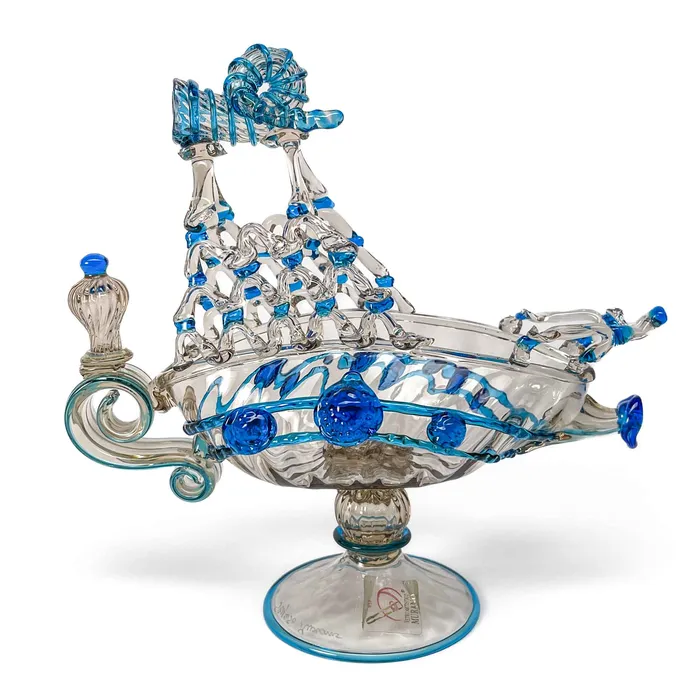 MuranoVItrum Earrings Caravel lamp Murano glass