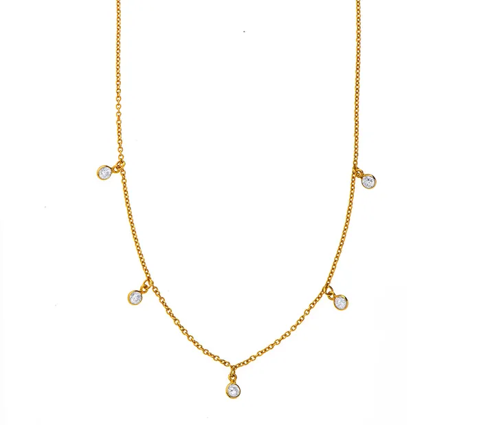 Nava Zahavi Necklaces Nava Zahavi Yellow Gold and Diamonds Delicate Necklace