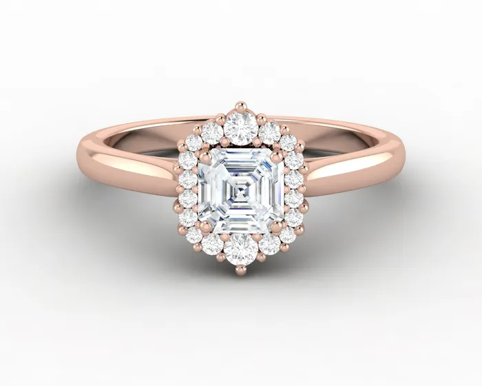 Sapheena Jewelry Rings Juno 075 Ct Asscher Cut Halo Moissanite Engagement Ring Sapheena Jewelry Rings Juno 075 Ct Asscher Cut Halo Moissanite Engagement Ring