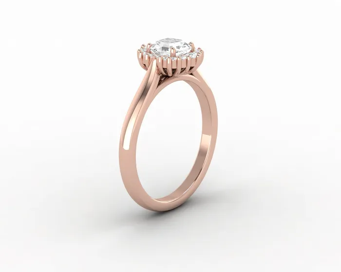 Sapheena Jewelry Rings Juno 075 Ct Asscher Cut Halo Moissanite Engagement Ring
