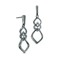 01 CT TW Diamond Three Tier Drop Earrings in Sterling Silver Goldia Earrings 01 CT TW Diamond Three Tier Drop Earrings in Sterling Silver Goldia Earrings