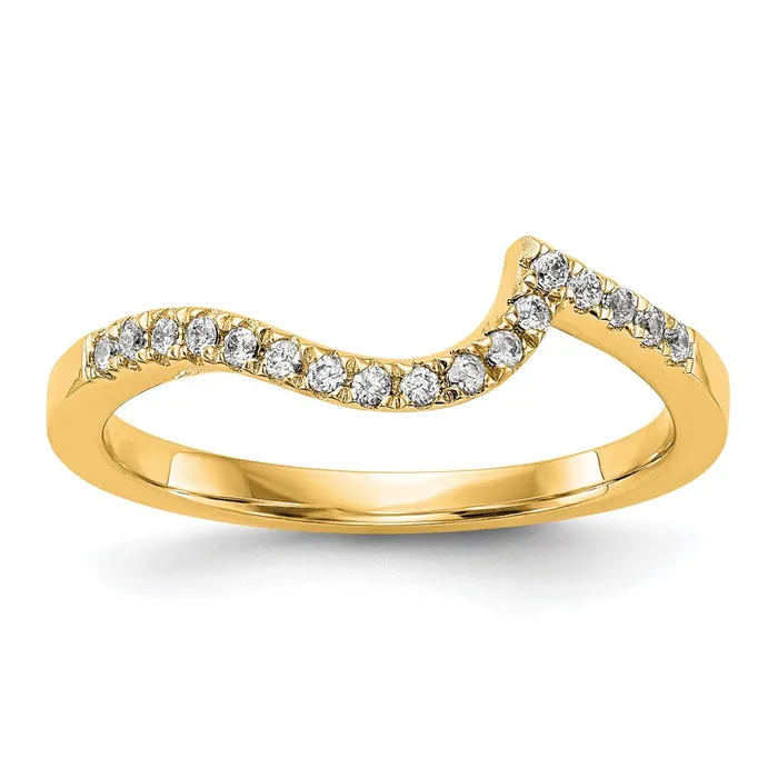 018ct CZ Solid Real 14k Yellow Gold Contoured Wedding Wedding Band Ring Goldia Rings 018ct CZ Solid Real 14k Yellow Gold Contoured Wedding Wedding Band Ring Goldia Rings