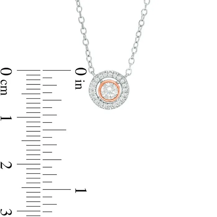 025 CT TW Certified Natural Diamond Frame Necklace in 14K TwoTone Gold II1 Goldia Necklaces 025 CT TW Certified Natural Diamond Frame Necklace in 14K TwoTone Gold II1 Goldia Necklaces