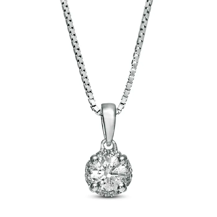 025 CT TW Natural Diamond Frame Pendant in 10K White Gold Goldia Necklaces 025 CT TW Natural Diamond Frame Pendant in 10K White Gold Goldia Necklaces