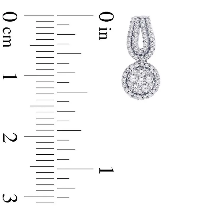05 CT TW Composite Diamond Frame Loop Drop Earrings in 10K White Gold Goldia Earrings 05 CT TW Composite Diamond Frame Loop Drop Earrings in 10K White Gold Goldia Earrings