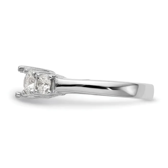 100ct CZ Solid Real 14K White Gold 5Stone Engagement Ring Goldia Rings