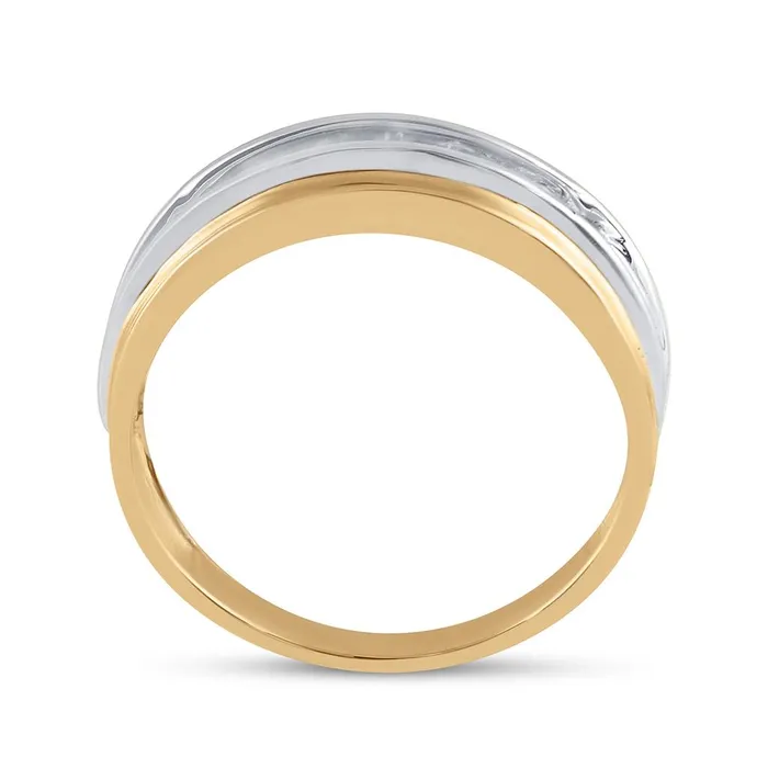10k Twotone Gold Round Diamond Single Row Band Ring 14 Cttw gndatlanta Rings