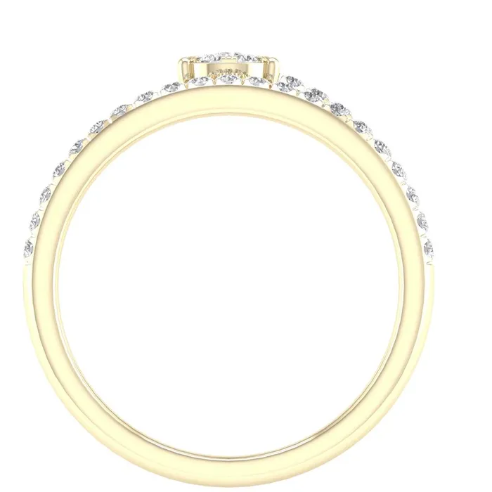 10k Yellow Gold Round Diamond Pear Teardrop Spiral Band Ring 13 Cttw gndatlanta Rings