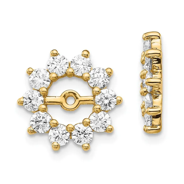 14k AA Fancy Diamond Earring Jacket goldiaca Earrings
