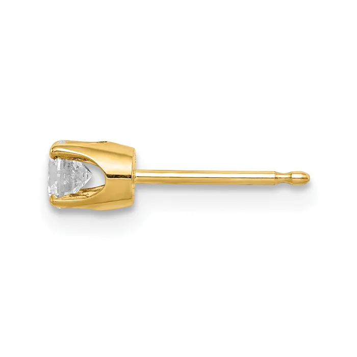 14k Single Stud Diamond Earring goldiaca Earrings