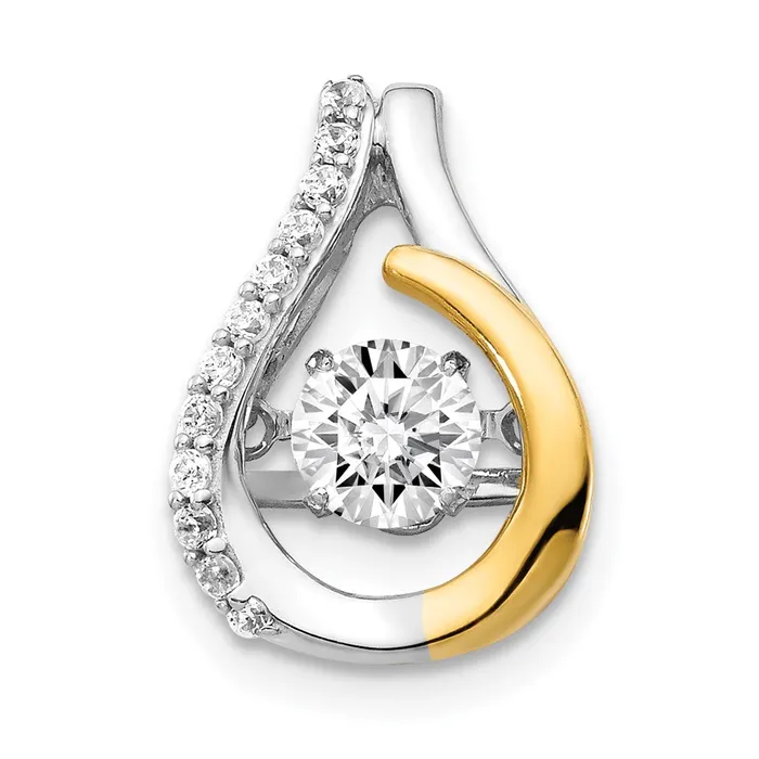 14k TwoTone Gold 12ct Vibrant Real Diamond Teardrop Slide Pendant Goldia Rings 14k TwoTone Gold 12ct Vibrant Real Diamond Teardrop Slide Pendant Goldia Rings