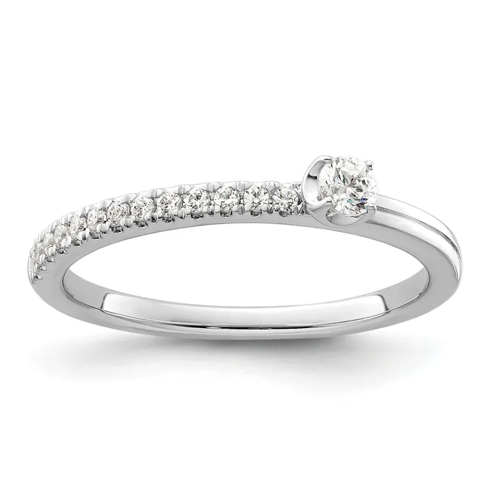 14K White Gold Lab Grown VSSI G Diamond Two Promises Comp PromiseBand Ring Ring Goldia Rings 14K White Gold Lab Grown VSSI G Diamond Two Promises Comp PromiseBand Ring Ring Goldia Rings