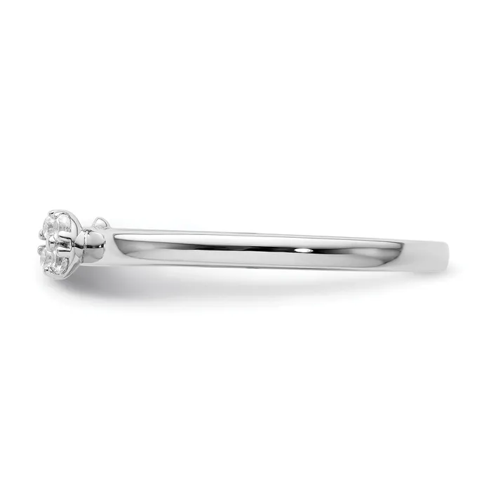 14K White Gold Lab Grown VSSI G Diamond Two Promises Comp PromiseBand Ring Ring Goldia Rings