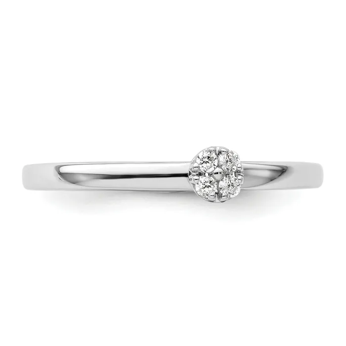 14K White Gold Lab Grown VSSI G Diamond Two Promises Comp PromiseBand Ring Ring Goldia Rings