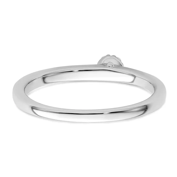 14K White Gold Lab Grown VSSI G Diamond Two Promises Comp PromiseBand Ring Ring Goldia Rings