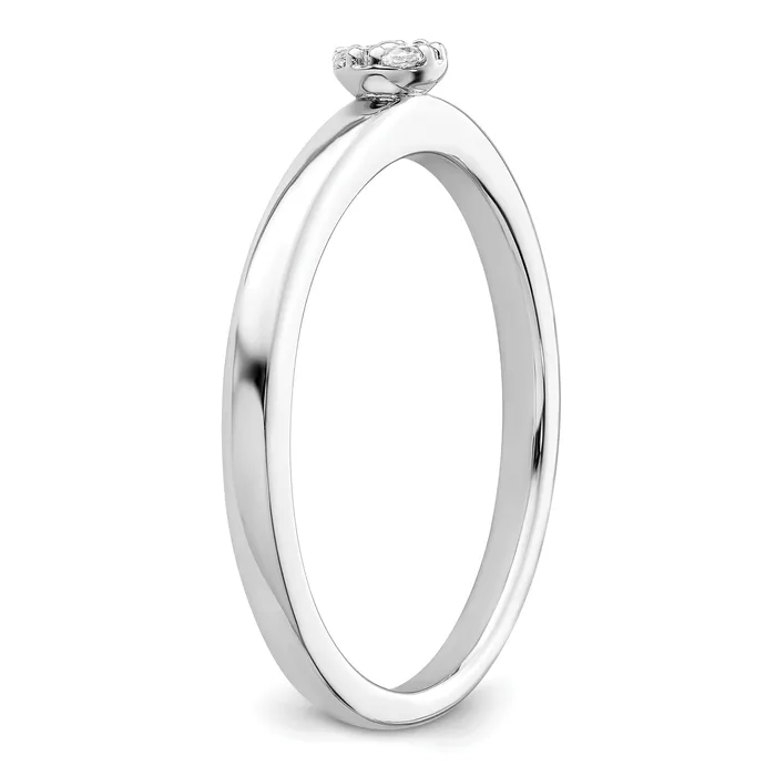 14K White Gold Lab Grown VSSI G Diamond Two Promises Comp PromiseBand Ring Ring Goldia Rings