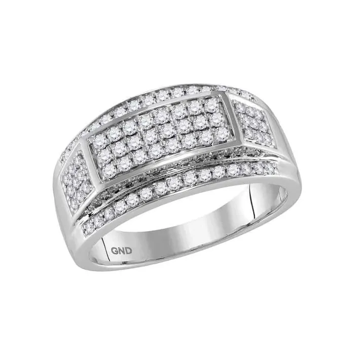 14k White Gold Round Diamond Wedding Band Ring 1 Cttw gndatlanta Rings 14k White Gold Round Diamond Wedding Band Ring 1 Cttw gndatlanta Rings