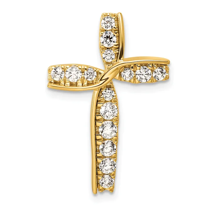 14k Yellow Gold 12 Ct Lab Grown Diamond VSSI G Chain Slide Pendant Goldia Necklaces 14k Yellow Gold 12 Ct Lab Grown Diamond VSSI G Chain Slide Pendant Goldia Necklaces