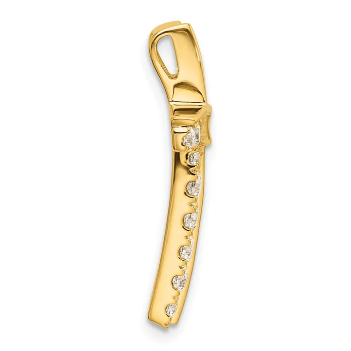 14k Yellow Gold 12 Ct Lab Grown Diamond VSSI G Chain Slide Pendant Goldia Necklaces