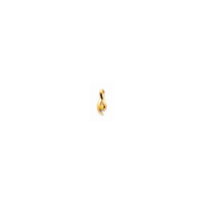 14K Yellow Gold 3mm Citrine pendant Goldia PreStyled Sets