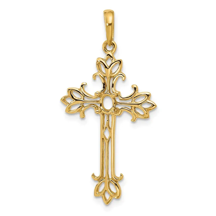 14k Yellow Gold 5x3mm Oval Pink Tourmaline cross pendant Goldia Necklaces 14k Yellow Gold 5x3mm Oval Pink Tourmaline cross pendant Goldia Necklaces
