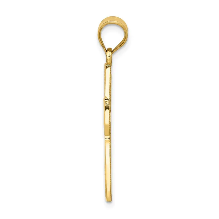 14k Yellow Gold Greek Filigree Cross Pendant Goldia Necklaces