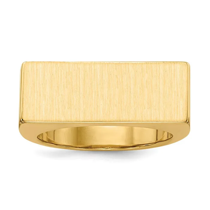 14K Yellow Gold Mens Signet Ring Goldia Rings