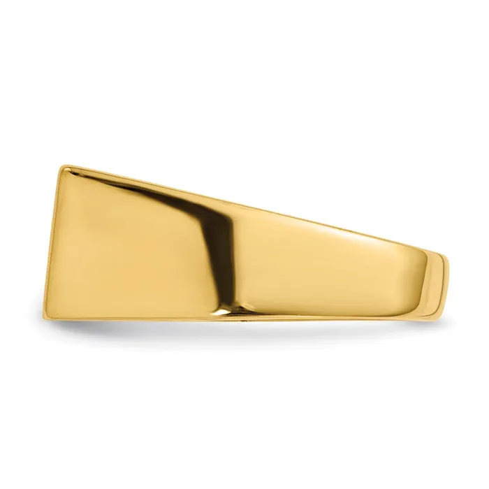 14K Yellow Gold Mens Signet Ring Goldia Rings