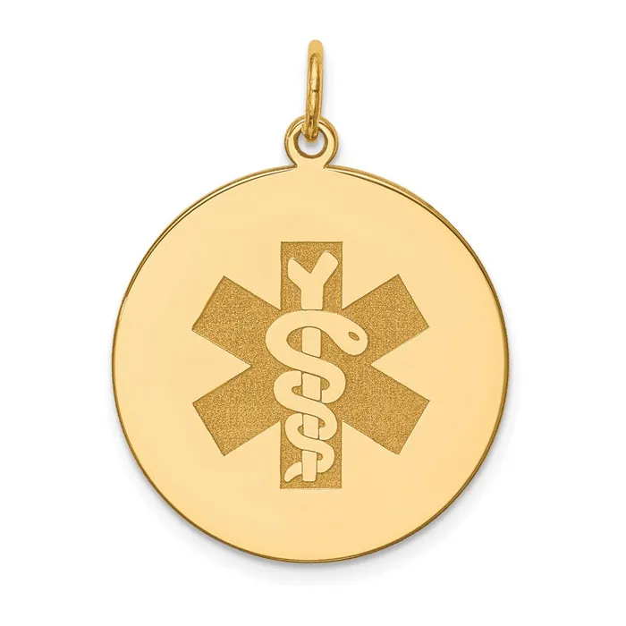 14k Yellow Gold Nonenameled Medical Jewelry Pendant Goldia PreStyled Sets 14k Yellow Gold Nonenameled Medical Jewelry Pendant Goldia PreStyled Sets