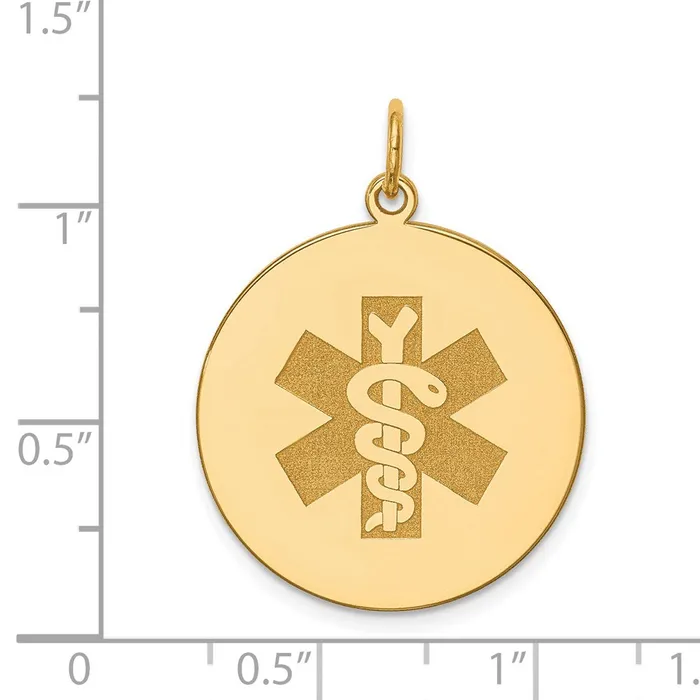 14k Yellow Gold Nonenameled Medical Jewelry Pendant Goldia PreStyled Sets