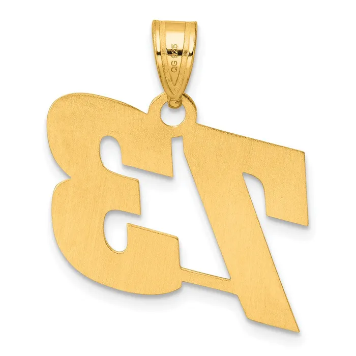 14k Yellow Gold Polished Block Number 73 Pendant Goldia PreStyled Sets