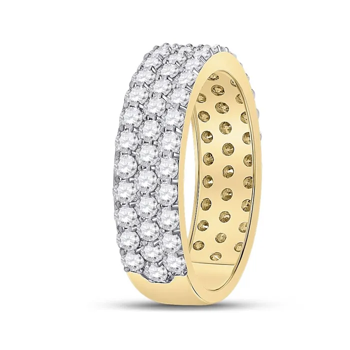14k Yellow Gold Round Diamond Pave Band Ring 278 Cttw gndatlanta Rings