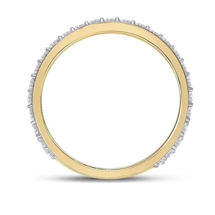 14k Yellow Gold Round Diamond Pave Band Ring 278 Cttw gndatlanta Rings