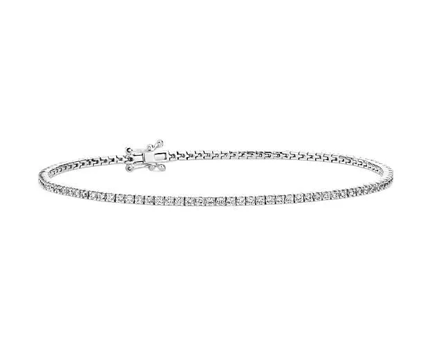 Bracelets Goldia 10 ct tw Classic FourProng Natural Diamond Tennis Bracelet in 10K White Gold Bracelets Goldia 10 ct tw Classic FourProng Natural Diamond Tennis Bracelet in 10K White Gold