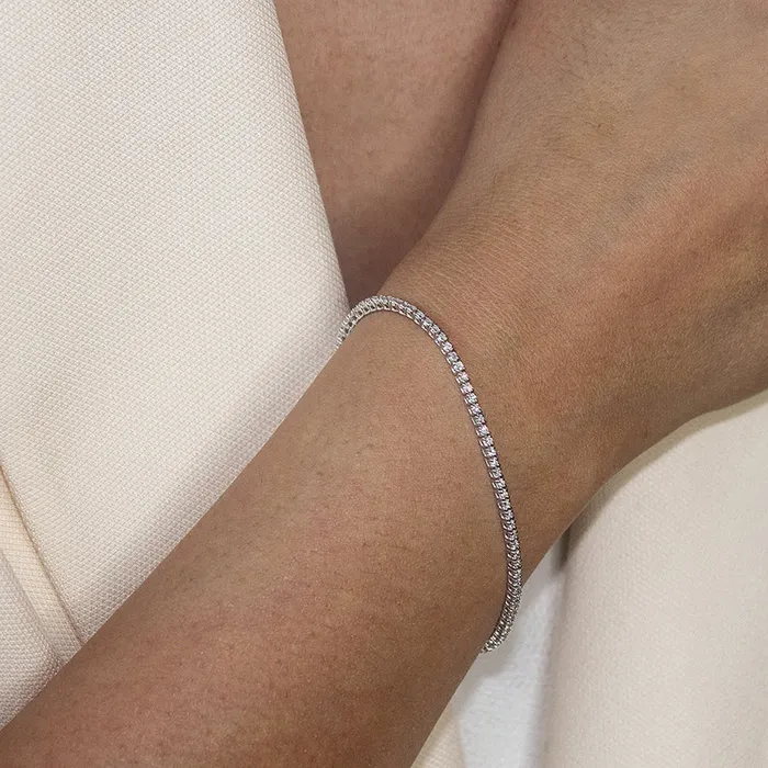 Bracelets Goldia 10 ct tw Classic FourProng Natural Diamond Tennis Bracelet in 10K White Gold