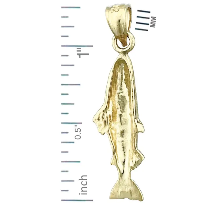 Charm Necklaces Goldia 14K Gold Salmon Charm
