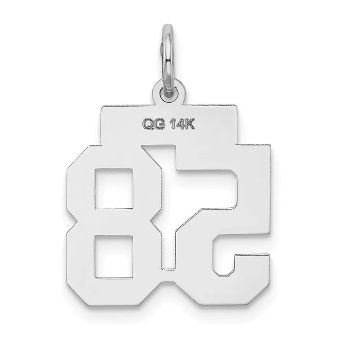 Charm Necklaces Goldia 14k White Goldw Small Satin Number 58 Charm