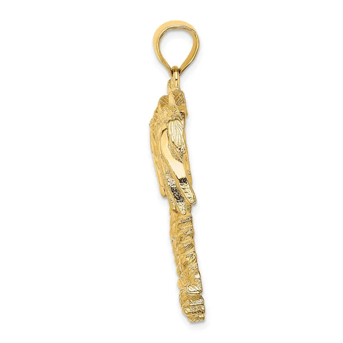 Charm Necklaces Goldia 14k Yellow Gold 2D Double Palm Trees Charm