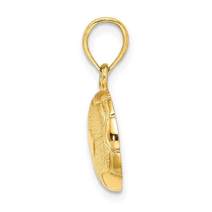 Charm Necklaces Goldia 14k Yellow Gold Solid Polished OpenBacked Soccer Ball Charm
