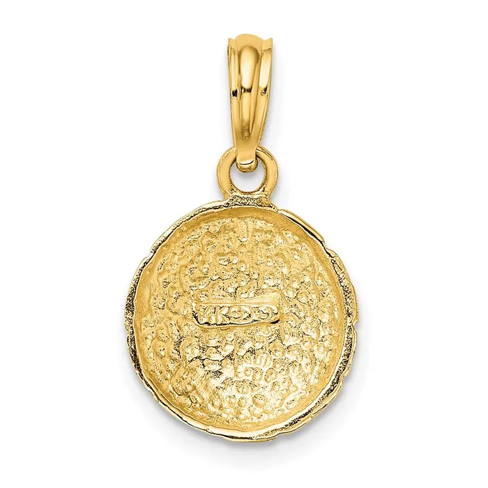 Charm Necklaces Goldia 14k Yellow Gold Solid Polished OpenBacked Soccer Ball Charm