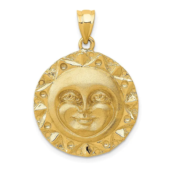 Charm Necklaces Goldia 14k Yellow Gold Sun Charm