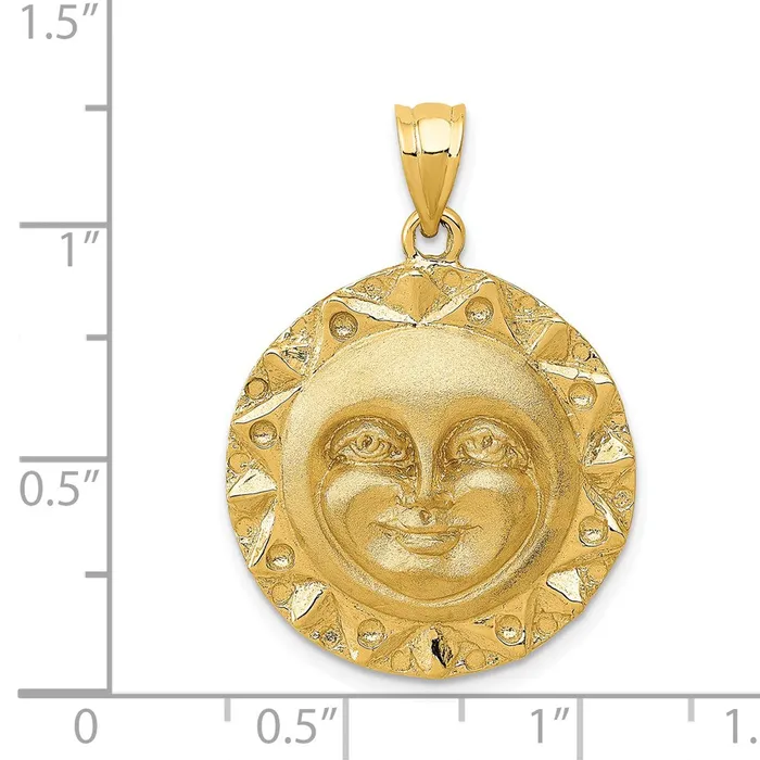 Charm Necklaces Goldia 14k Yellow Gold Sun Charm