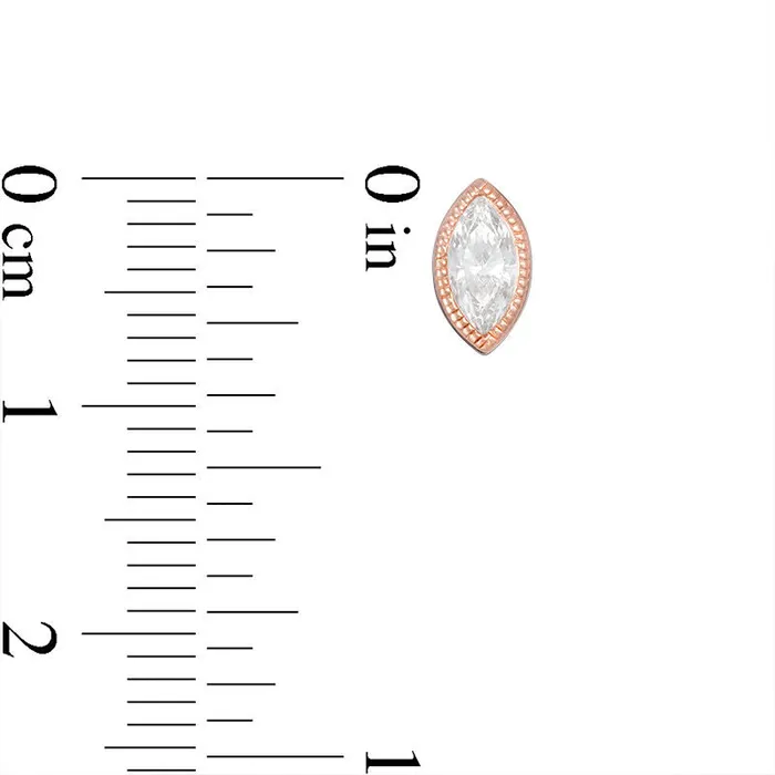 Earrings Goldia 038 CT TW Marquise Diamond Solitaire VintageStyle Stud Earrings in 10K Rose Gold Earrings Goldia 038 CT TW Marquise Diamond Solitaire VintageStyle Stud Earrings in 10K Rose Gold